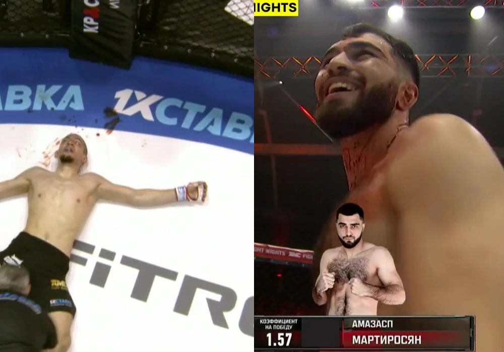 Амазасп Мартиросян мощно задушил Гучмазова на Fight Nights (видео)