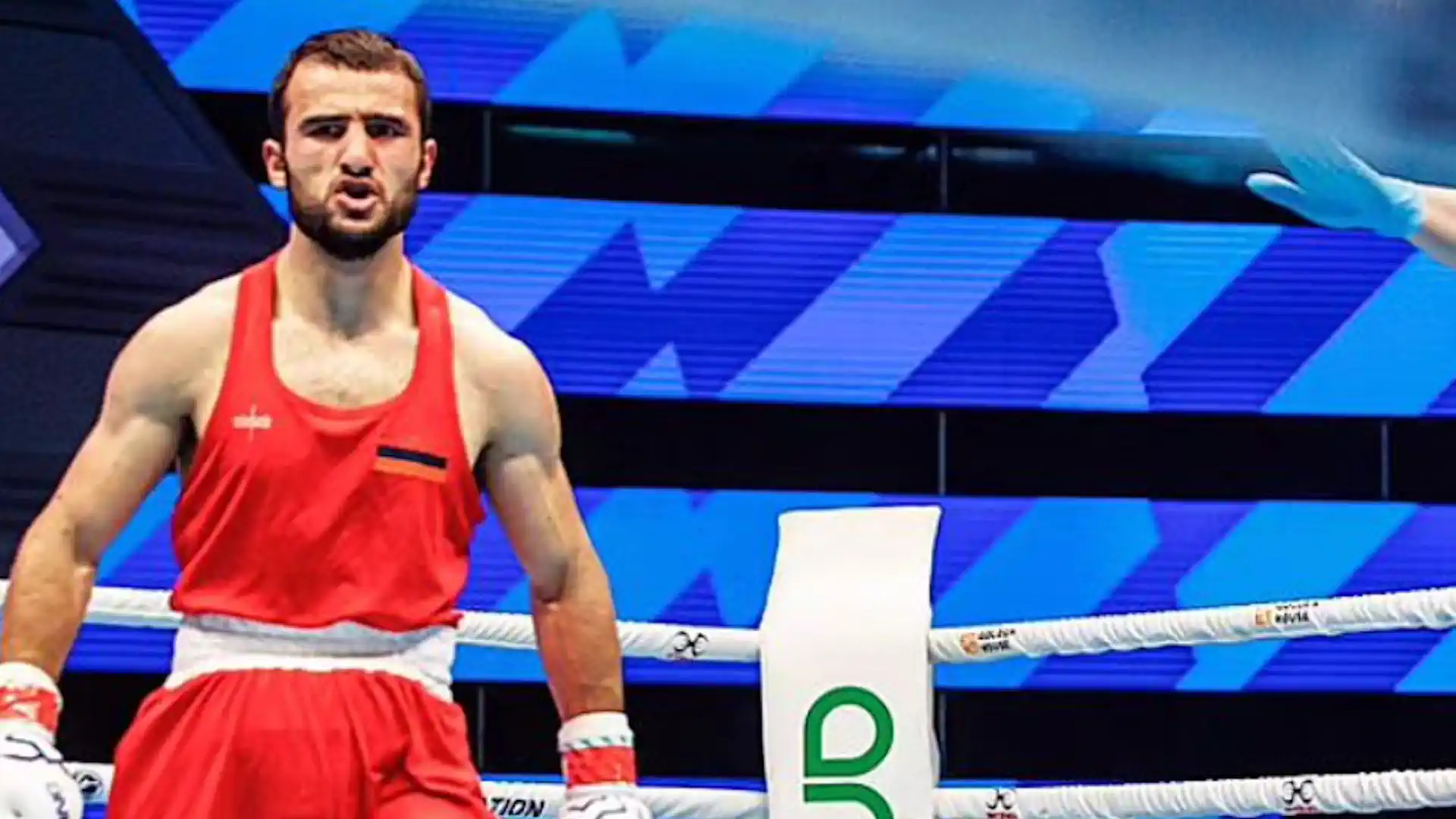 Gurgen Madoyan won the first fight at the Olympic selection (video)