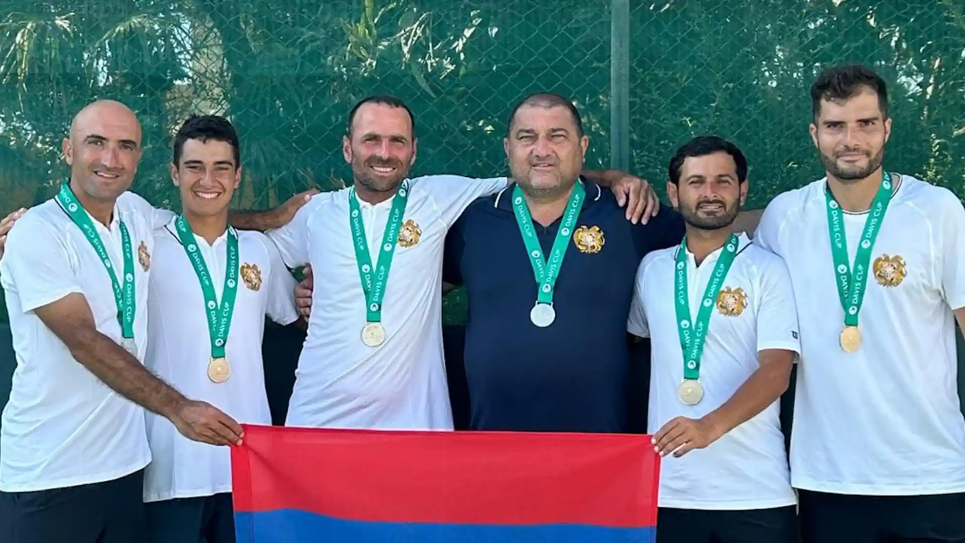 The Armenian men's tennis team advanced to Group 3 of the Davis Cup