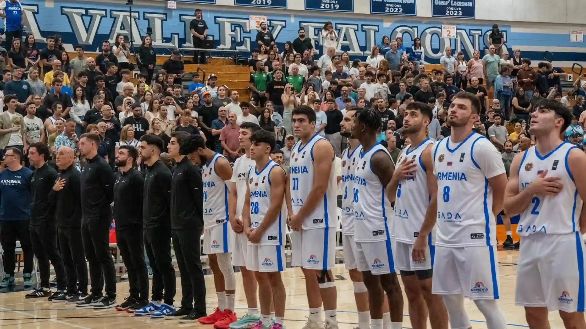 The Armenian national basketball team defeated Ireland at a tournament in the USA