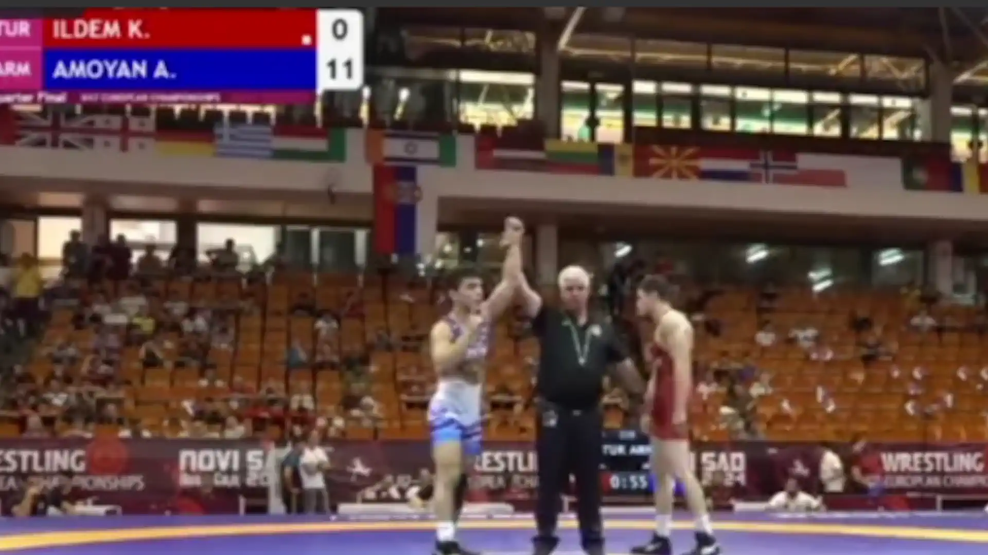 Artur Amoyan defeated the Turk and advanced to the semifinals of the European Championship (video)