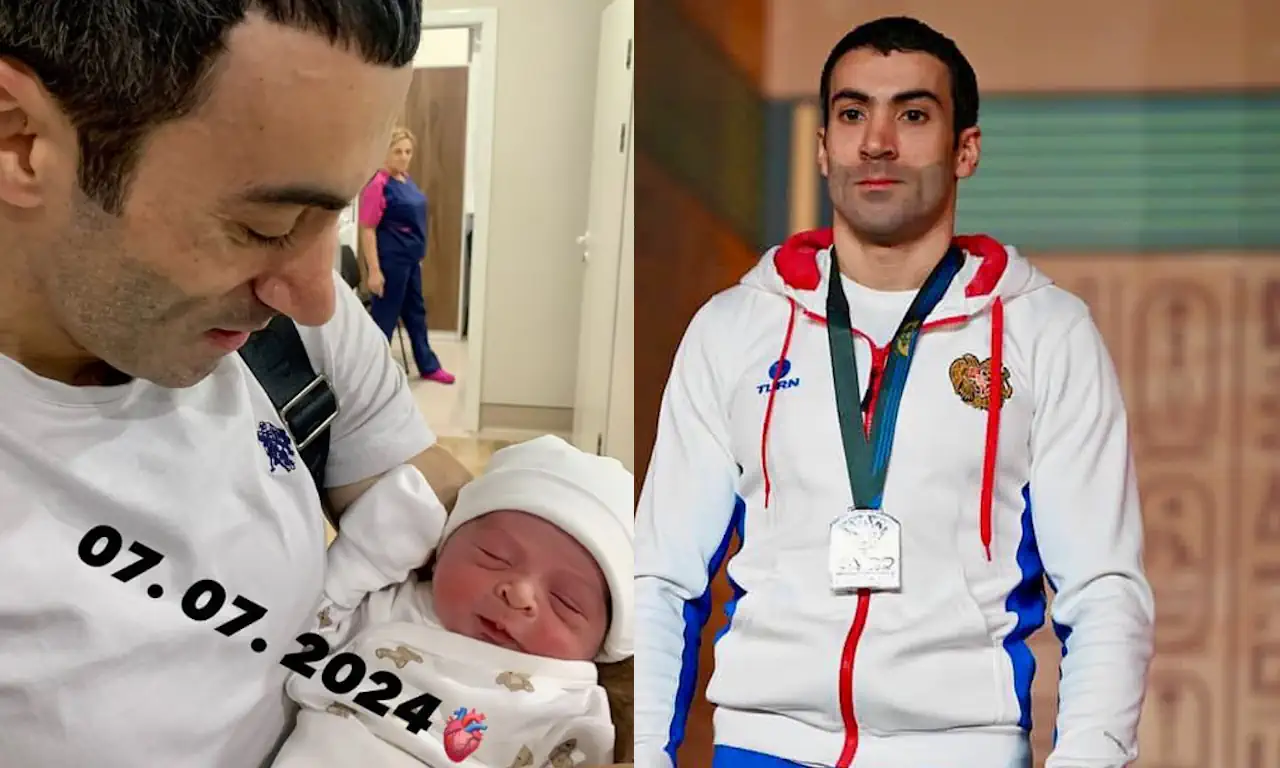 Vahagn Davtyan became a father before heading to the 2024 Olympic Games