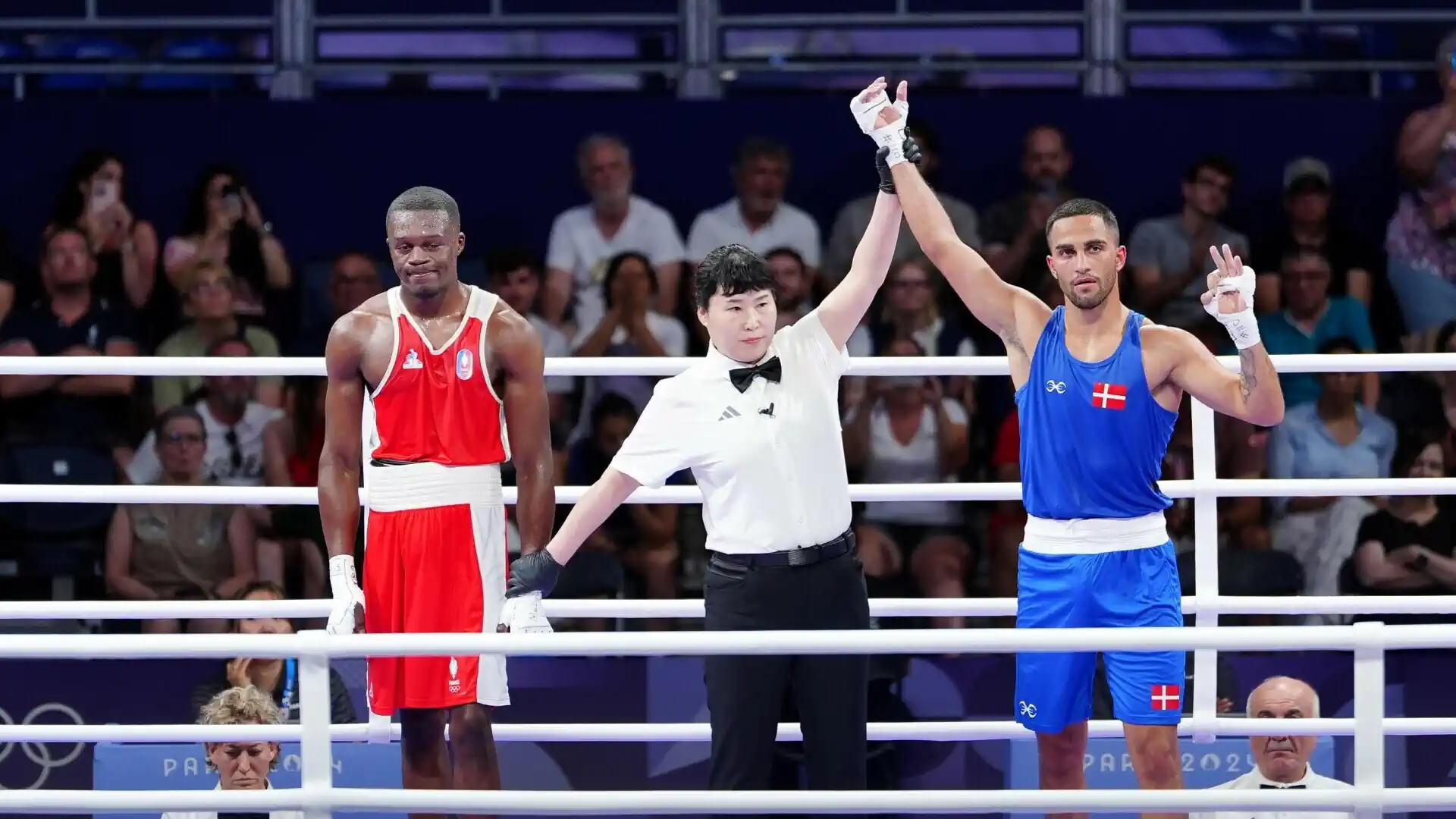 Nikolai Terteryan won his first bout at the 2024 Olympic Games