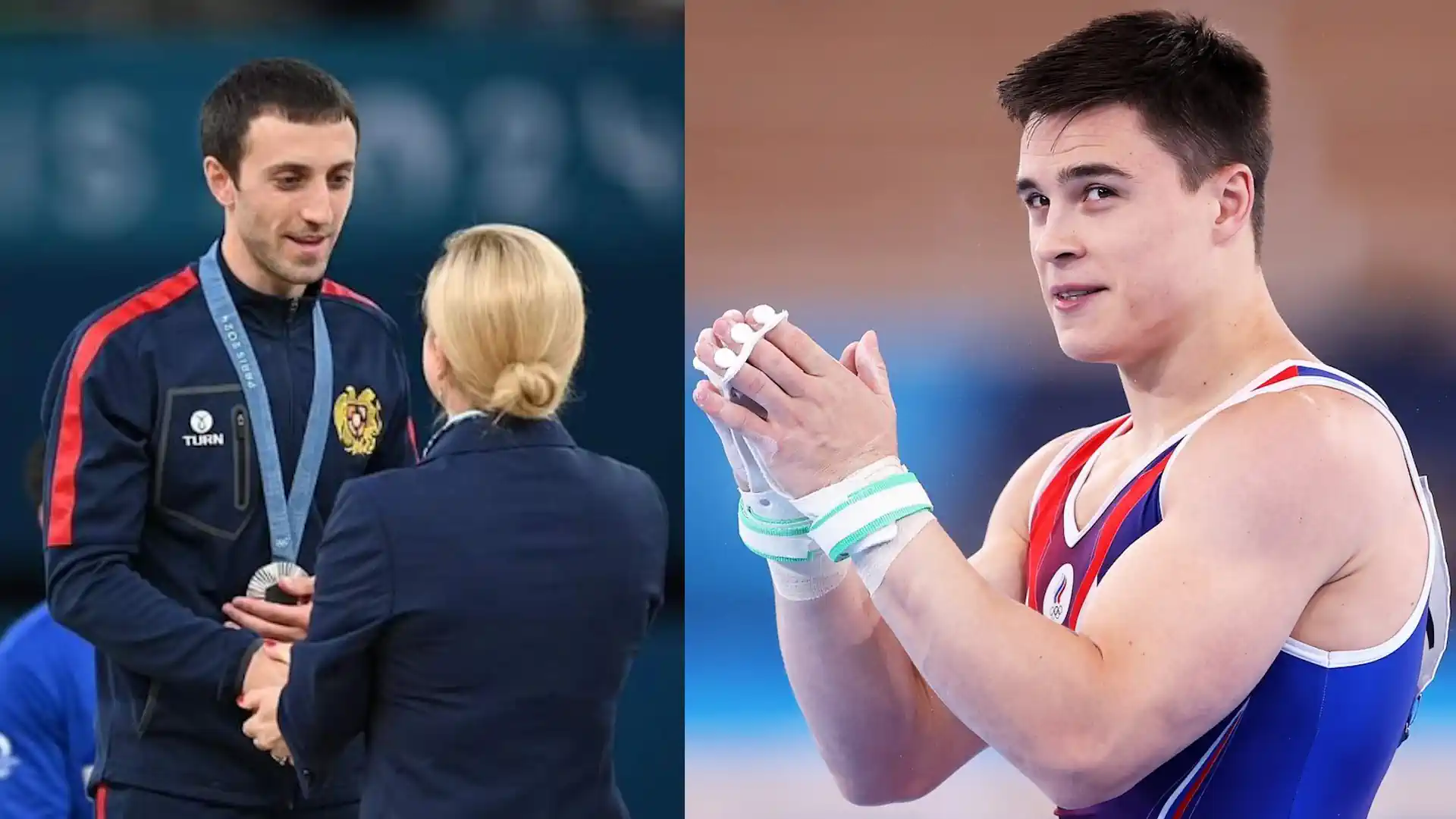 Nikita Nagorny congratulated Artur Davtyan on the Olympic medal