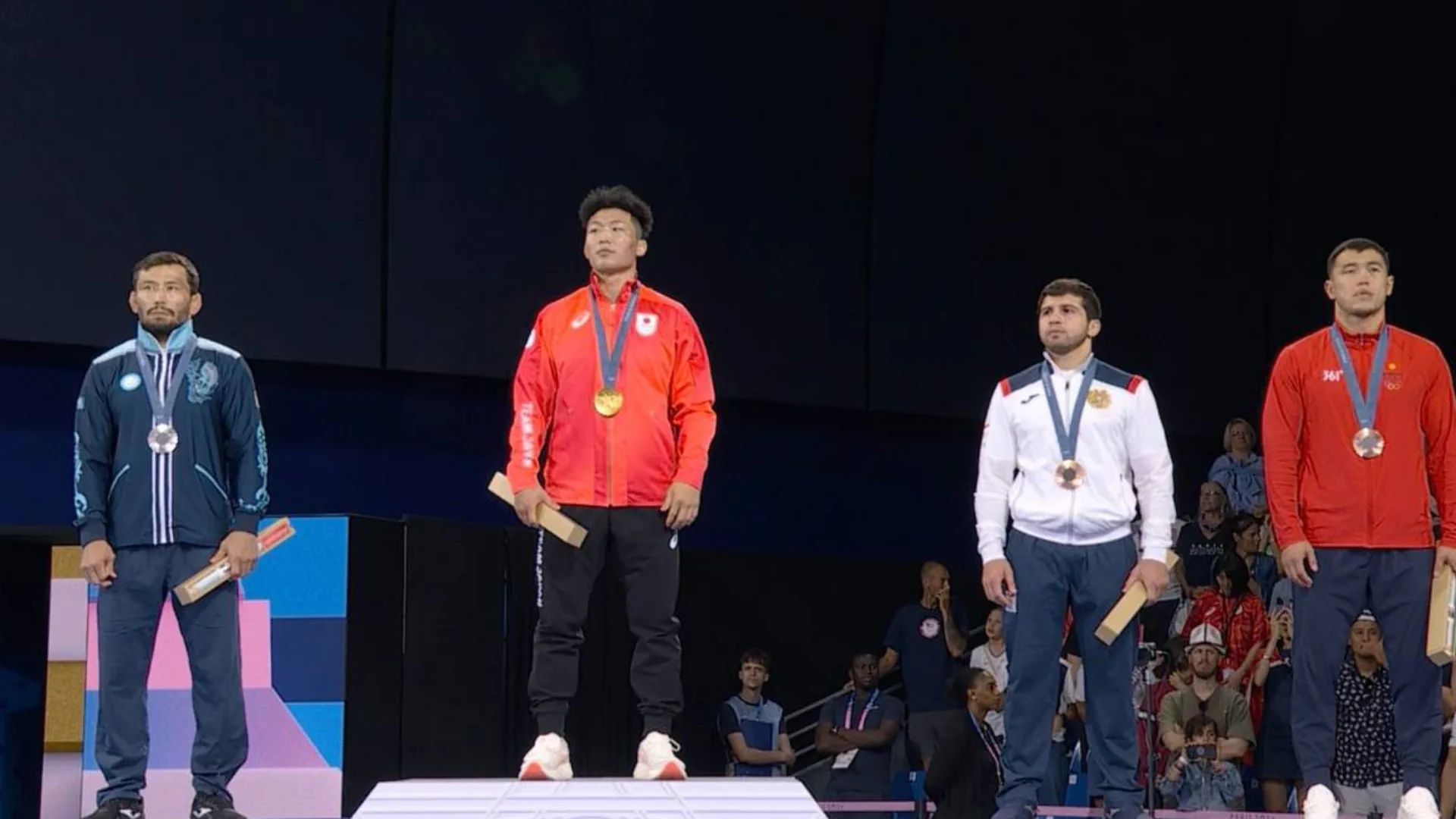 Olympic Games Greco-Roman Wrestling. Medalists in the 77kg and 97kg weight categories