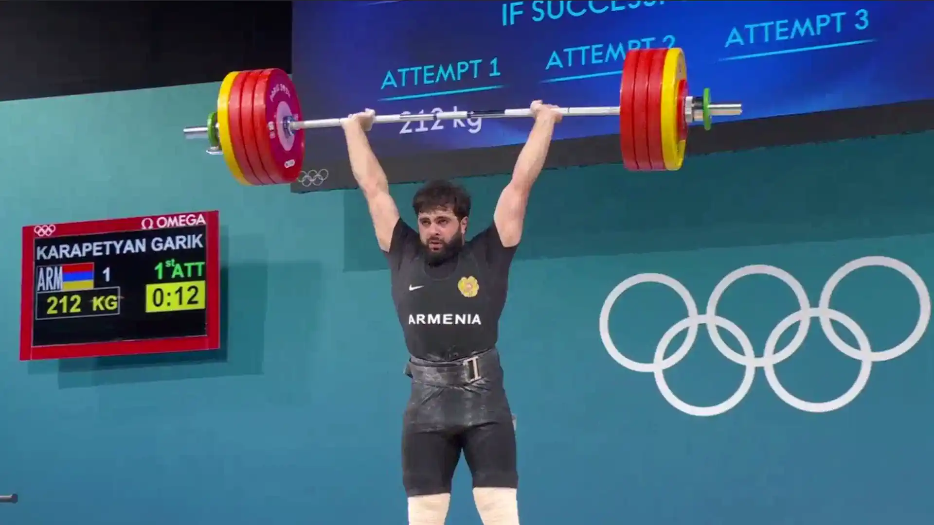 Garik Karapetyan was one step away from an Olympic medal. Weightlifting results 102 kg